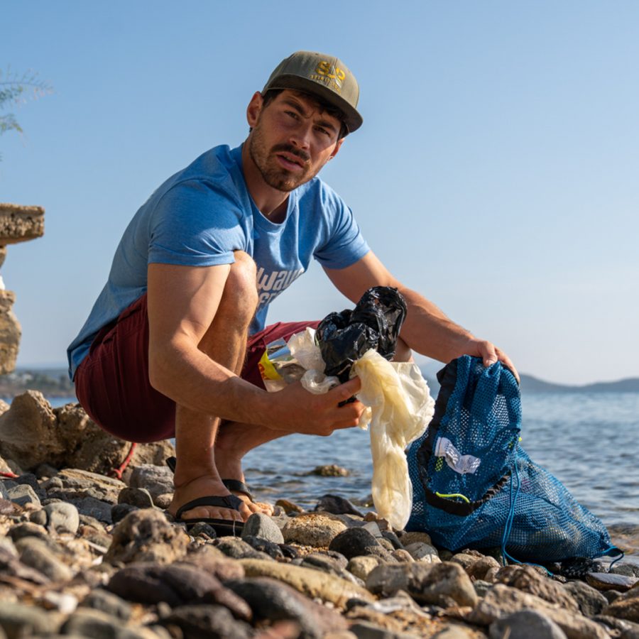 Kai-Nicolas Steimer beim Cleanwave Beach Cleanup Türkei